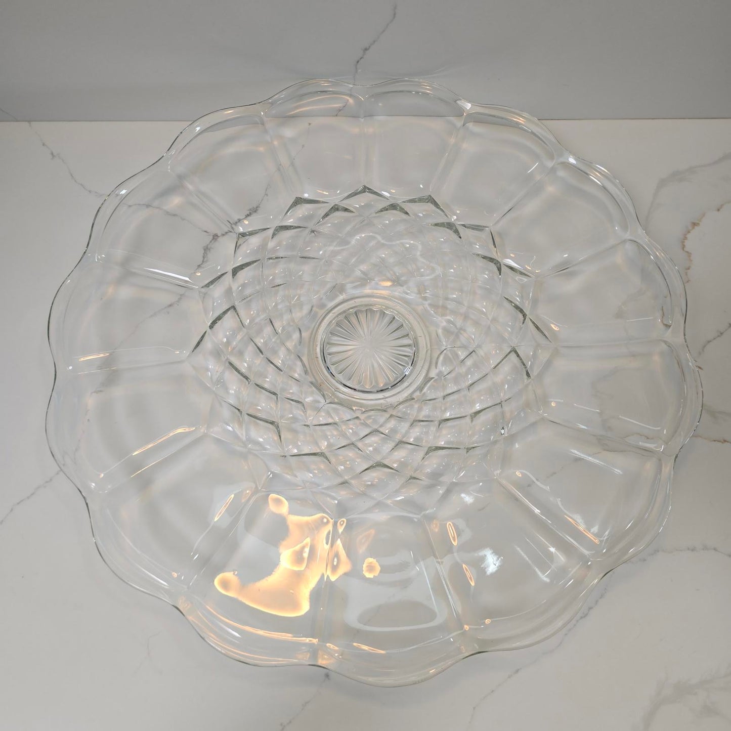 Vintage Large L.E. Smith Glass Dominion Platter