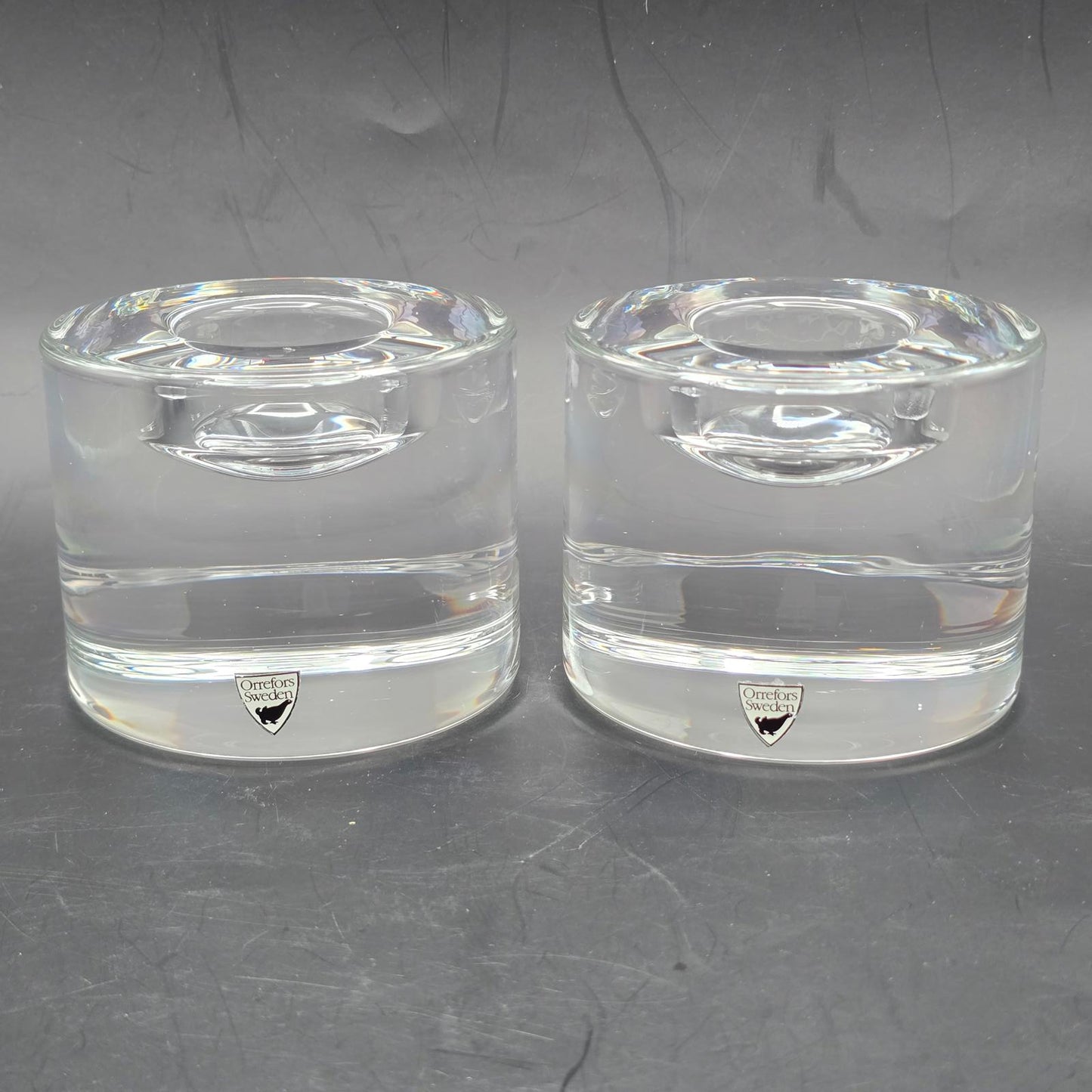 Orrefors "Puck" Votive Candle Holders -Large