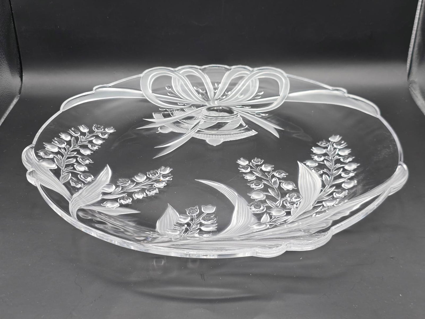 Get Ready for Santa, Vintage Christmas 14" Glass Platter