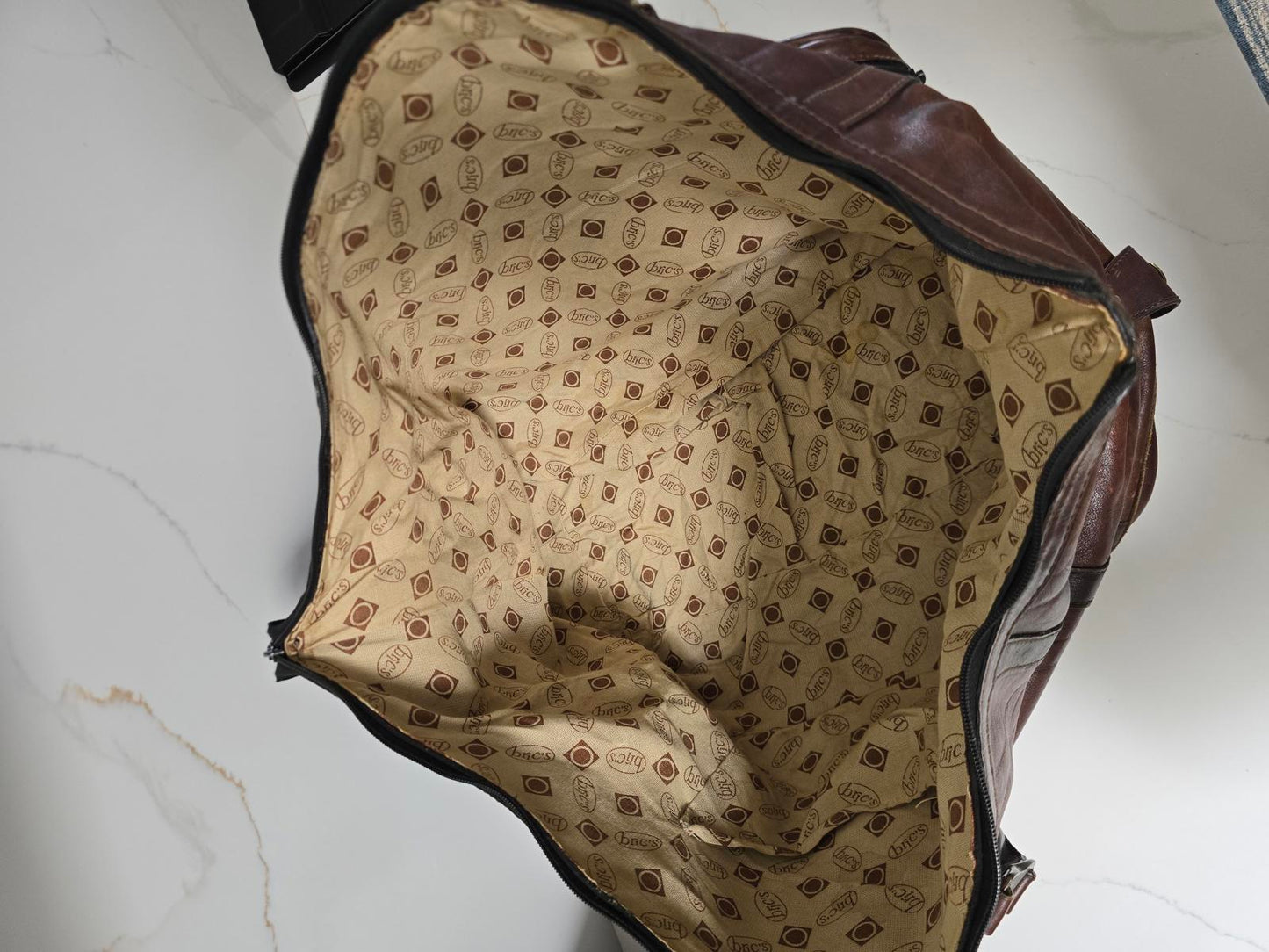 Vintage Bric's Leather Duffel Bag