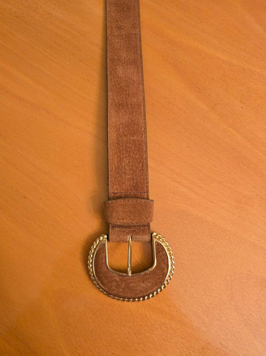 Omega Suede Brown Belt - Size 4/24 Large