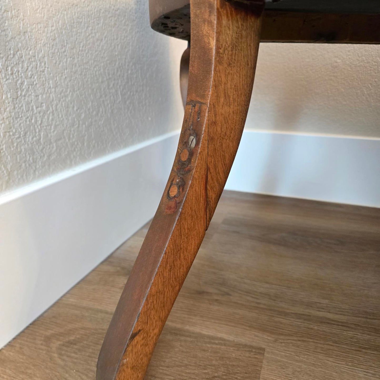 Antique English Regency Carved Walnut Settee/Bench