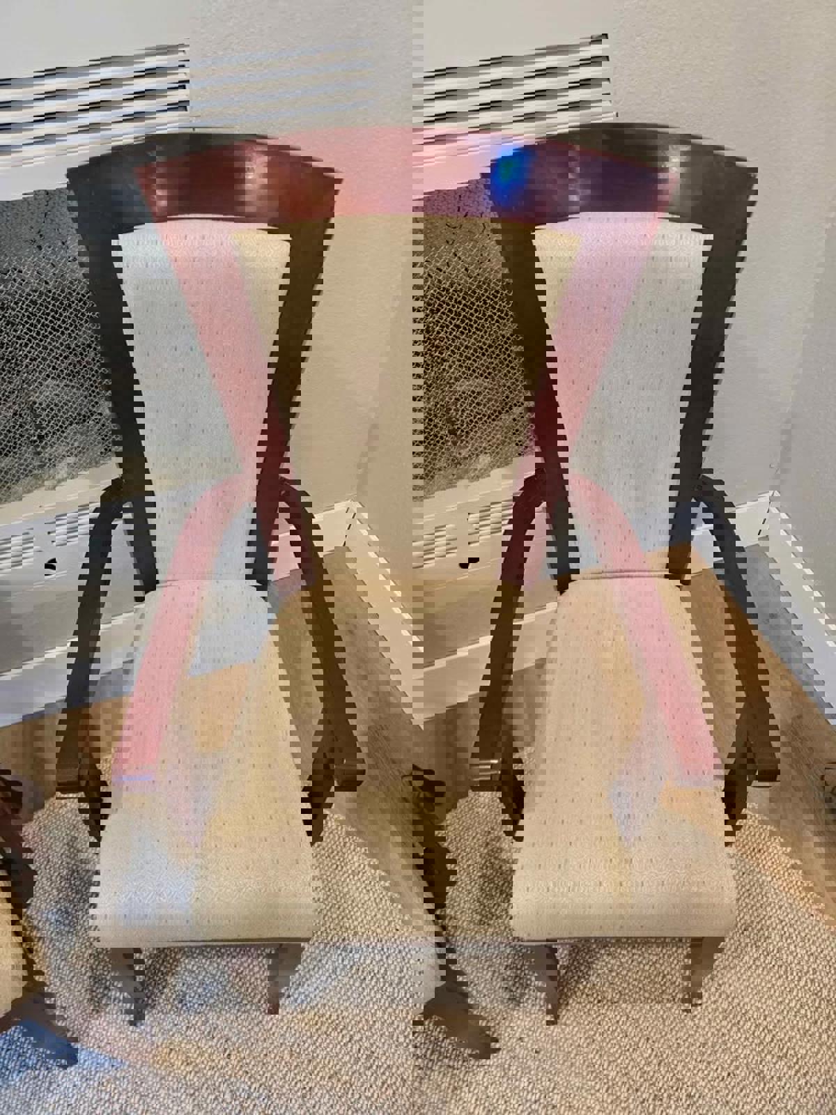 Elegant Pair of Armed Side Chairs