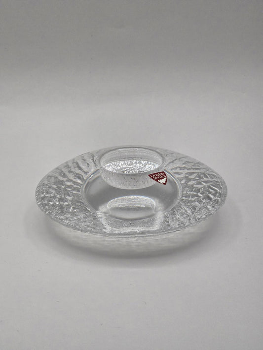 Orrefors Sweden Crystal Discus Votive Candle Holder