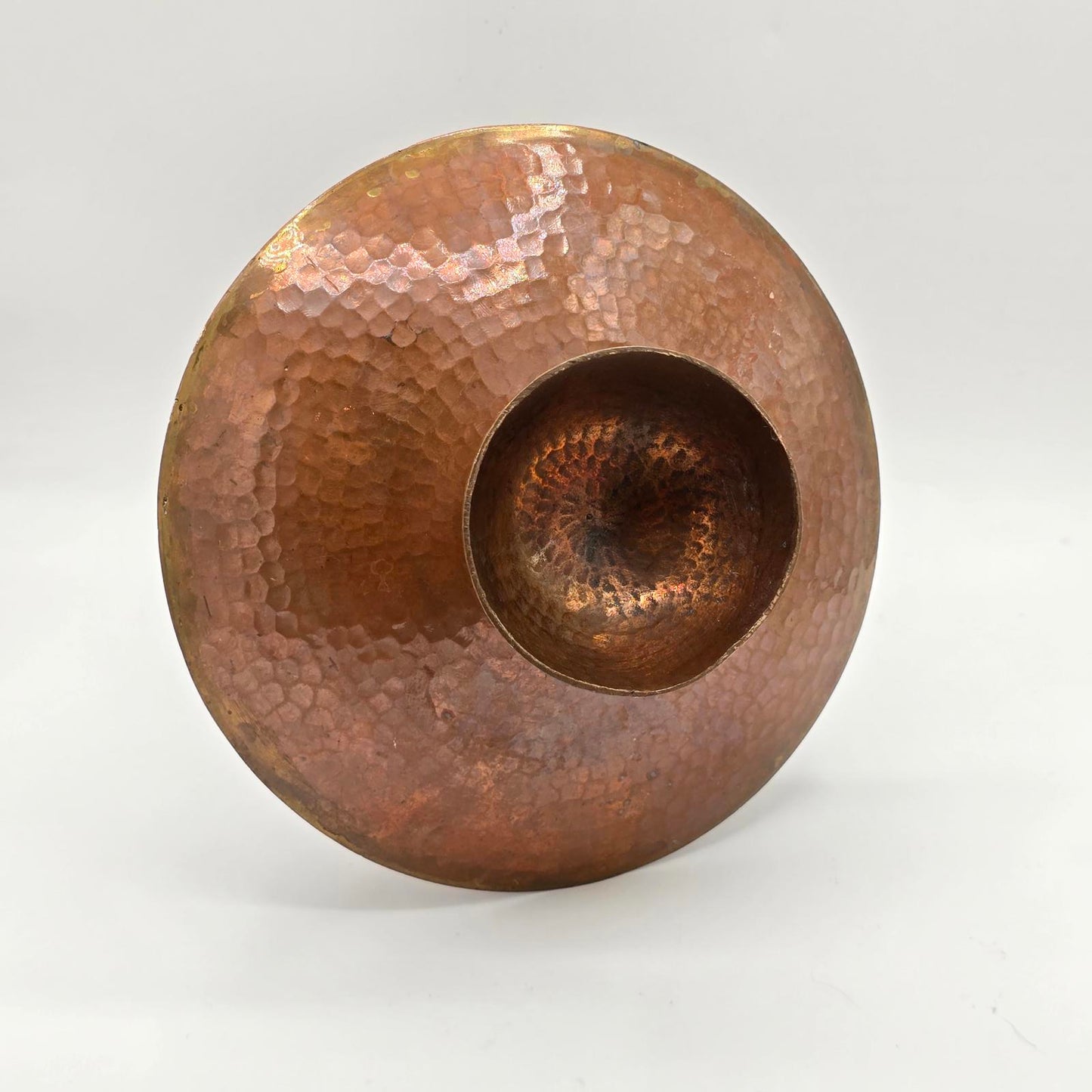 Vintage MCM Asymmetrical Hammered-Copper Pitcher