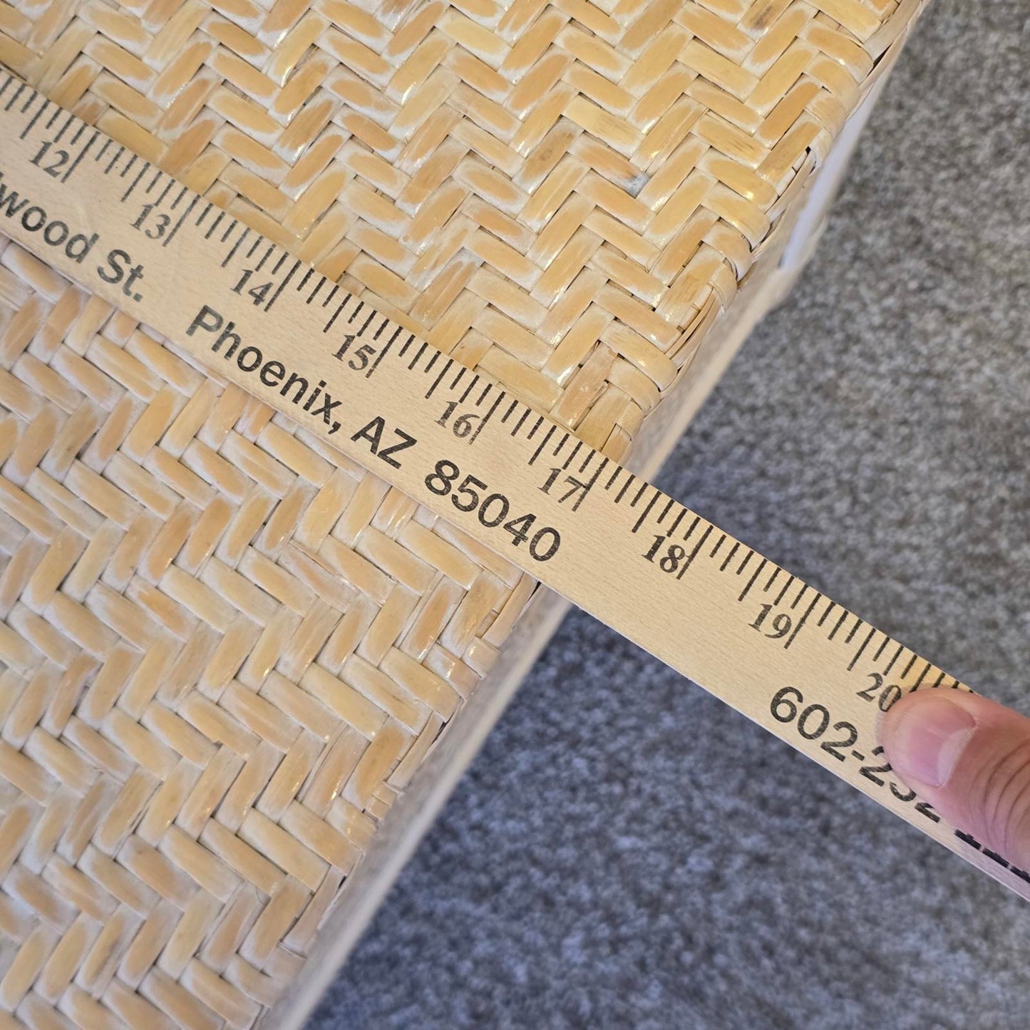 Vintage Rattan Sun and Moon Chest