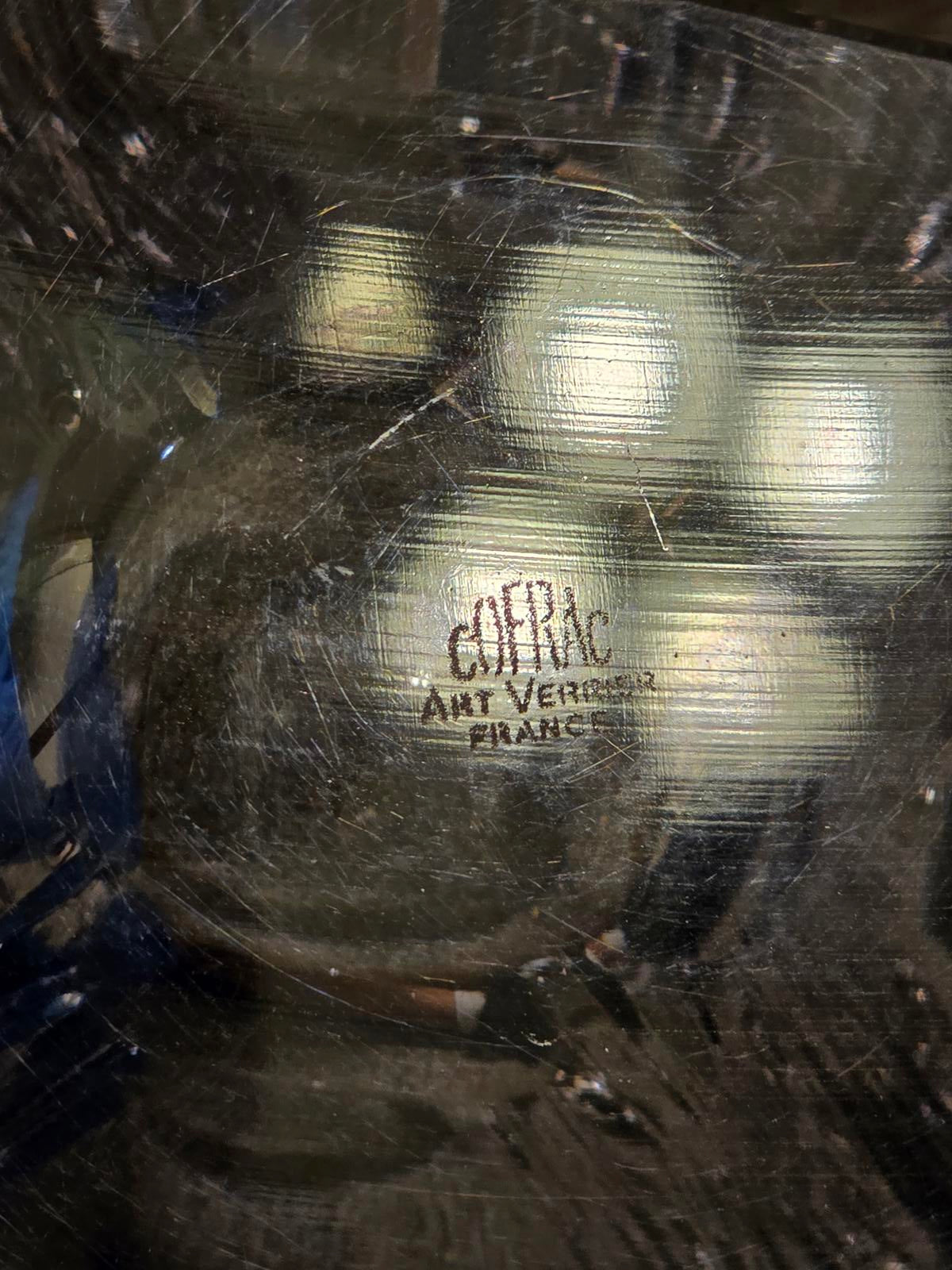 MCM Cofrac Art Verrier Crystal Sculpture