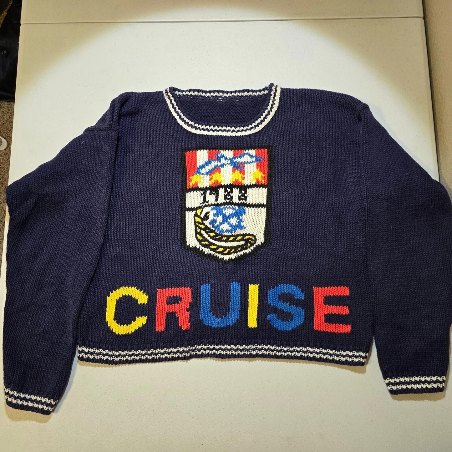 Small Women's Sweater - 1988 Cruise Navy