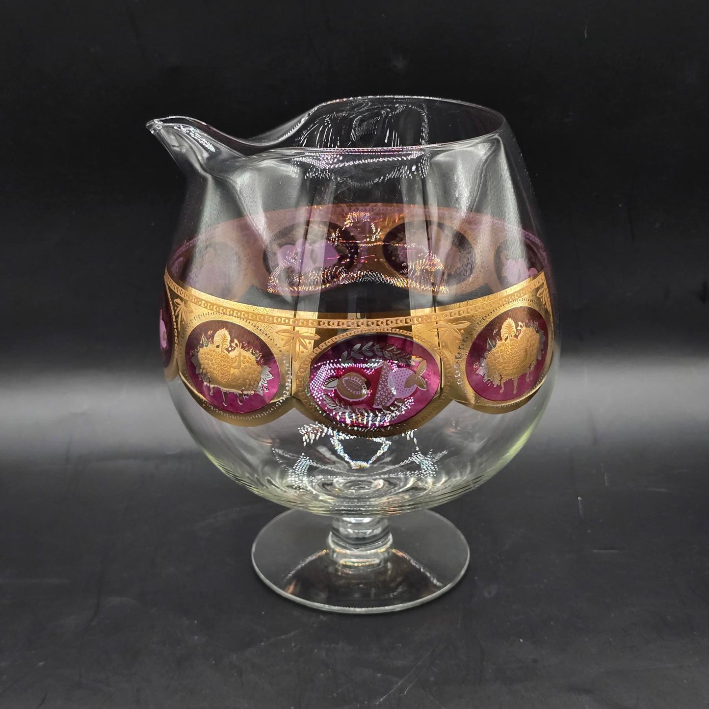 Vintage MCM Cera Bountiful Fruit Pitcher