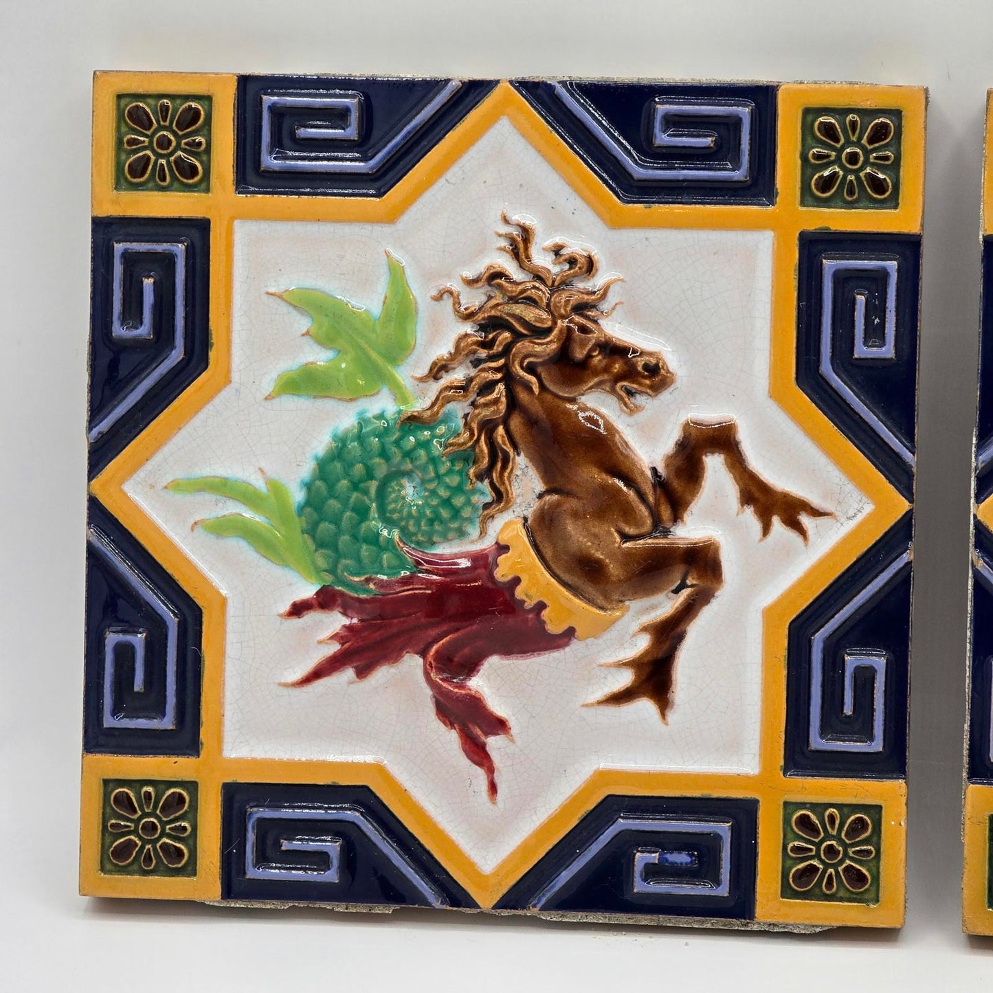 Antique Minton & Co Majolica Tiles