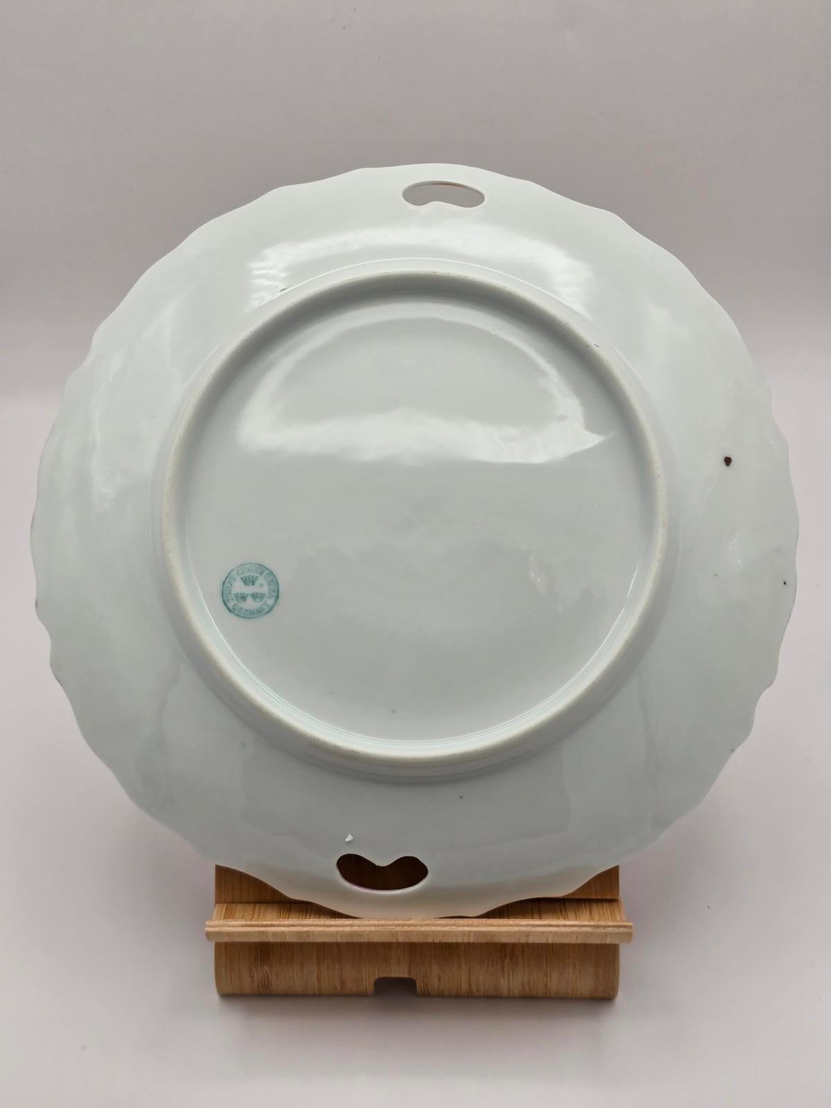 Antique Three Crowns China Serving Dish