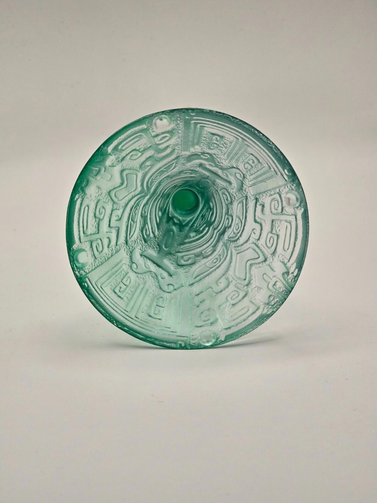 Liuli Gong Fang Green Crystal Wine Goblet/Vase/Decor