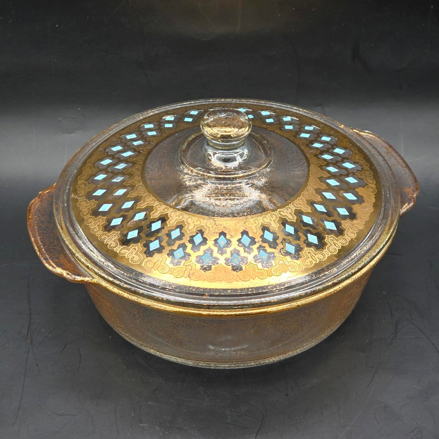 Vintage Fire King Casserole w/Lid Designed by George Briard