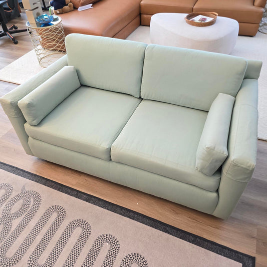 Custom Lt. Green Loveseat