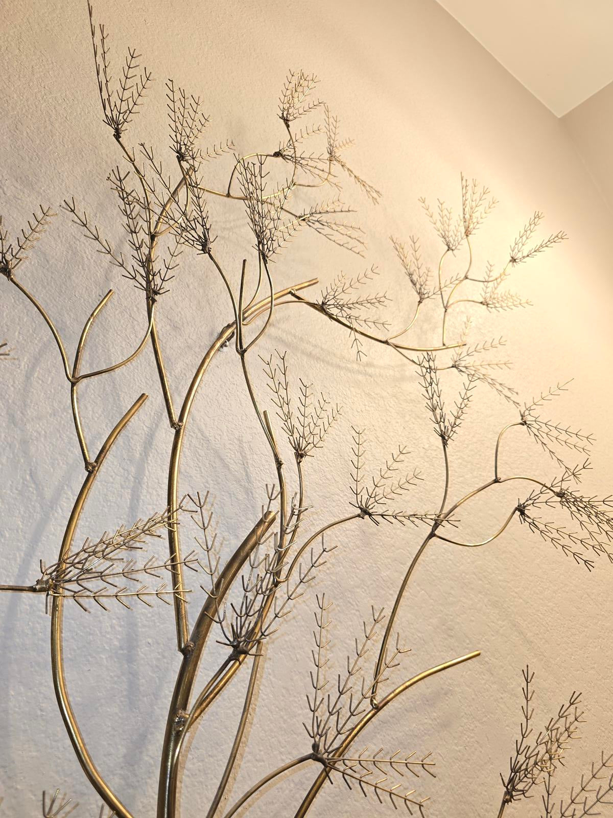 Vintage MCM Curtis Jere Floral Wall Sculpture