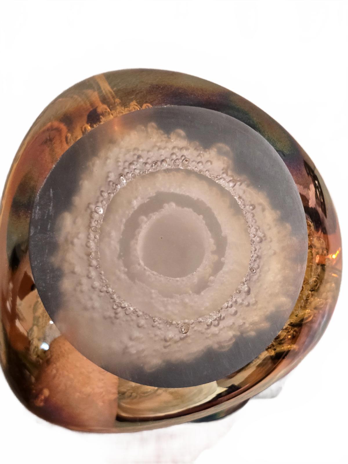 Rollin Karg Magnum Art Glass Paperweight Sculpture