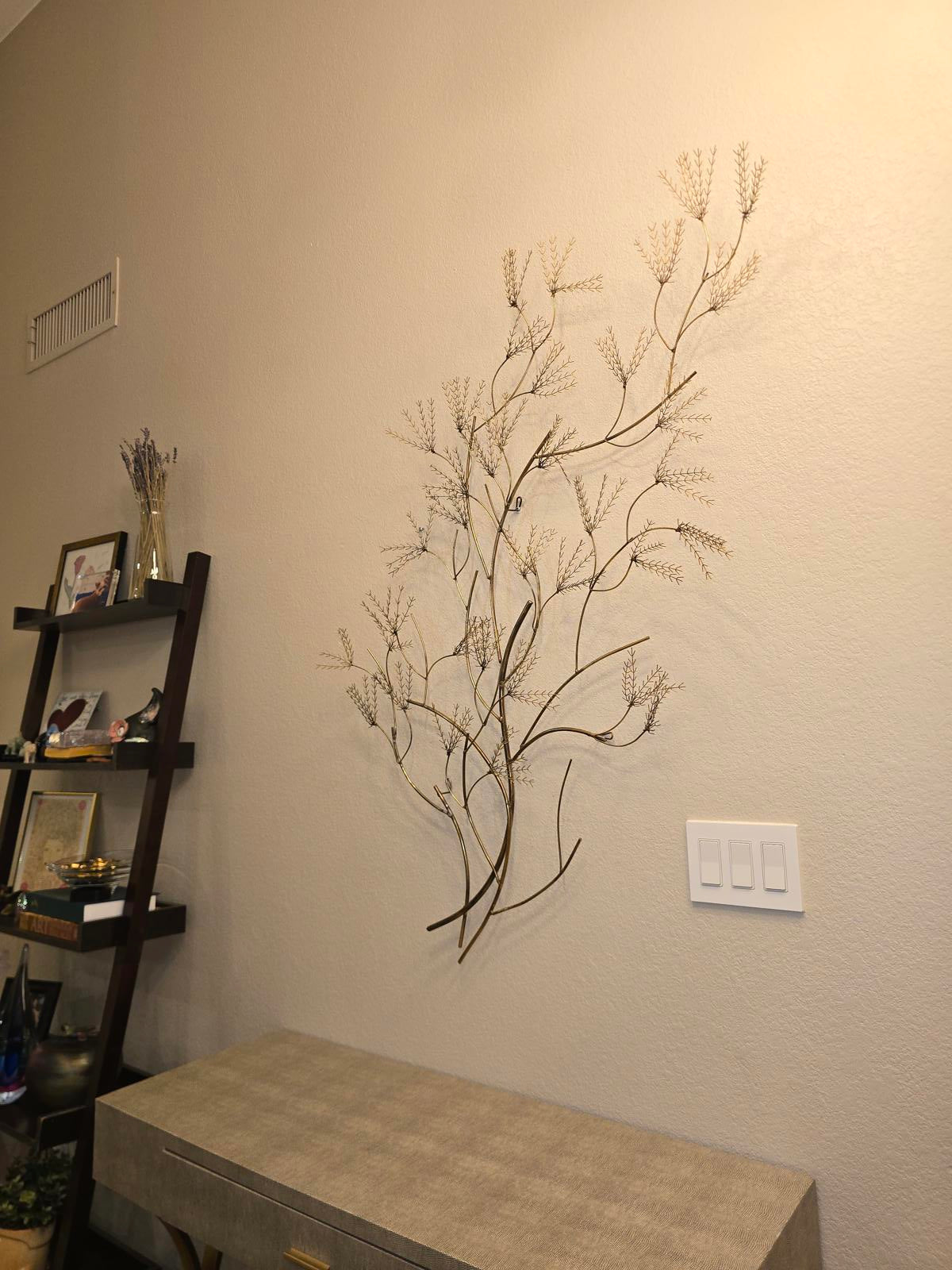 Vintage MCM Curtis Jere Floral Wall Sculpture