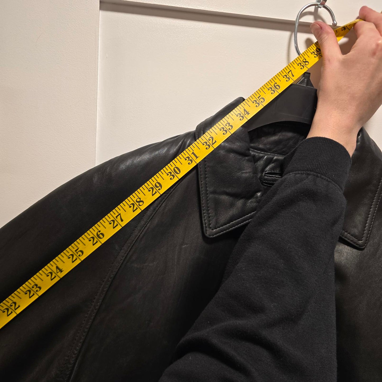 Claiborne Men's Black Lambskin Leather Jacket - Large