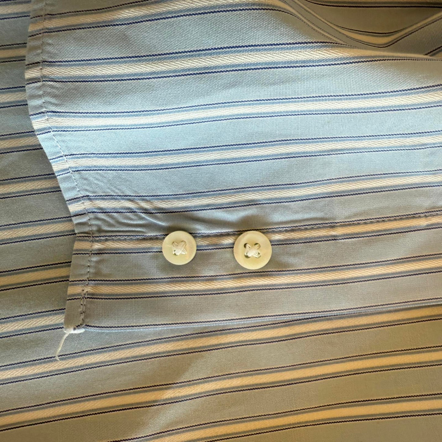 Canali Blue Striped Men's Dress Shirt