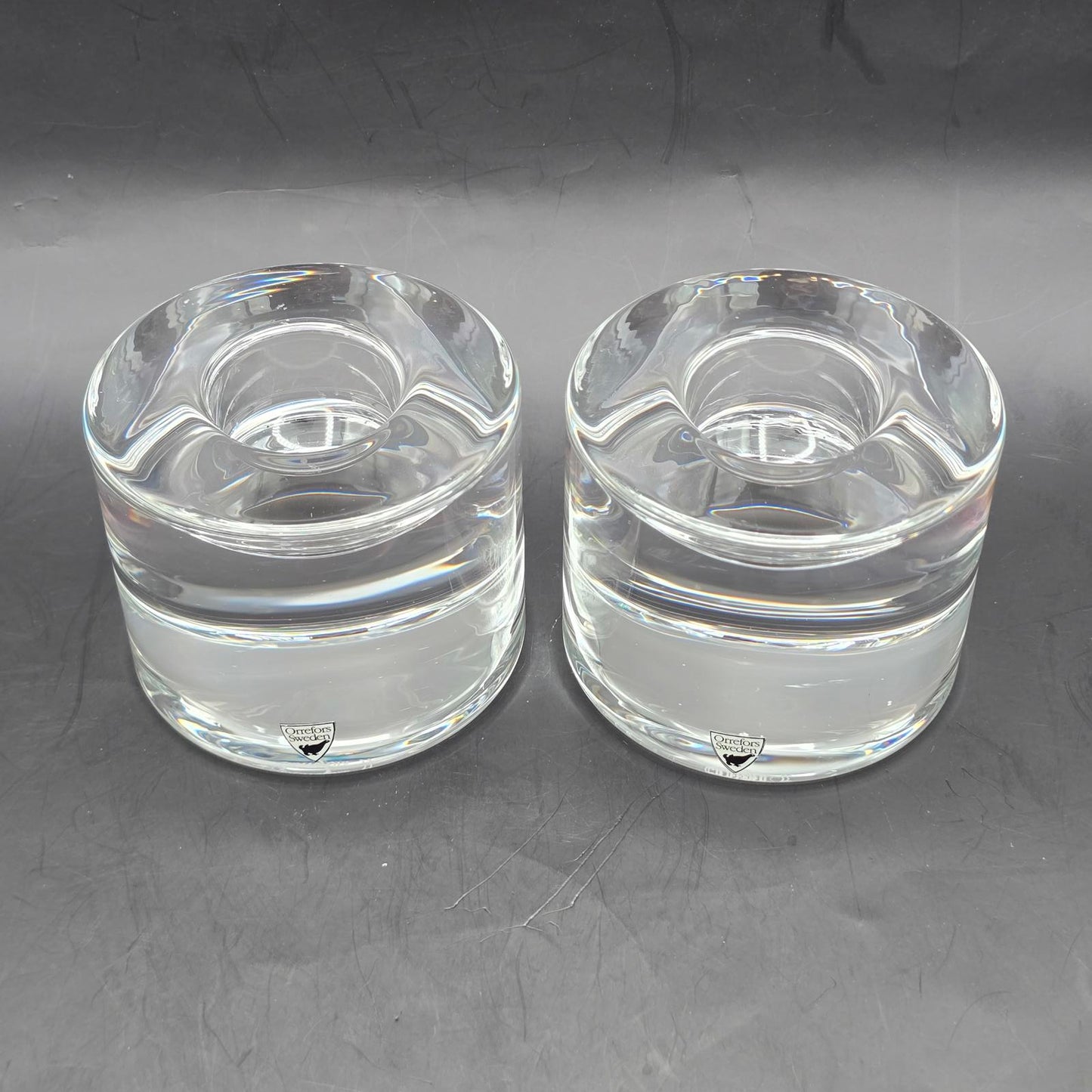 Orrefors "Puck" Votive Candle Holders -Large