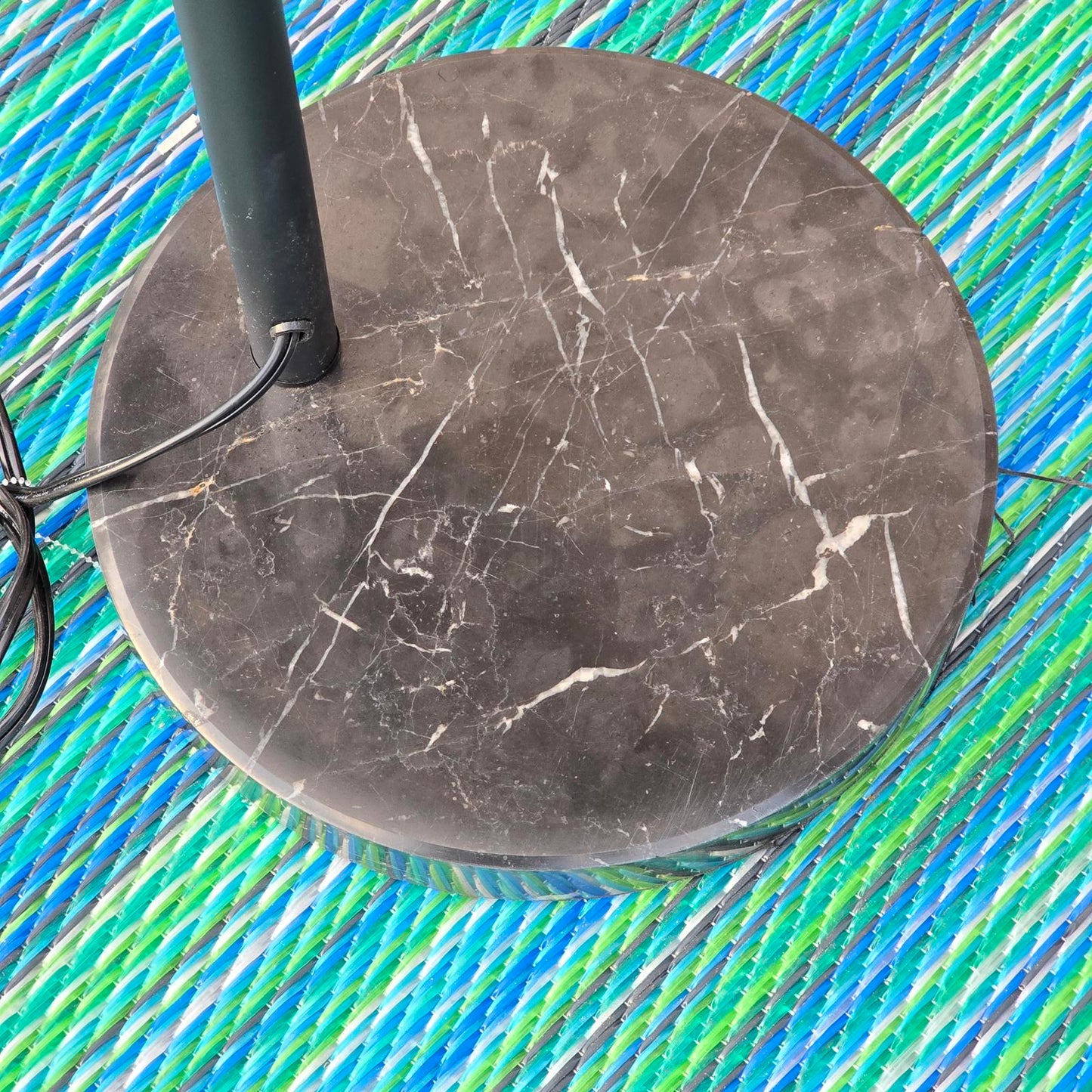 Mid Century Modern Arc Lamp with Marble Base