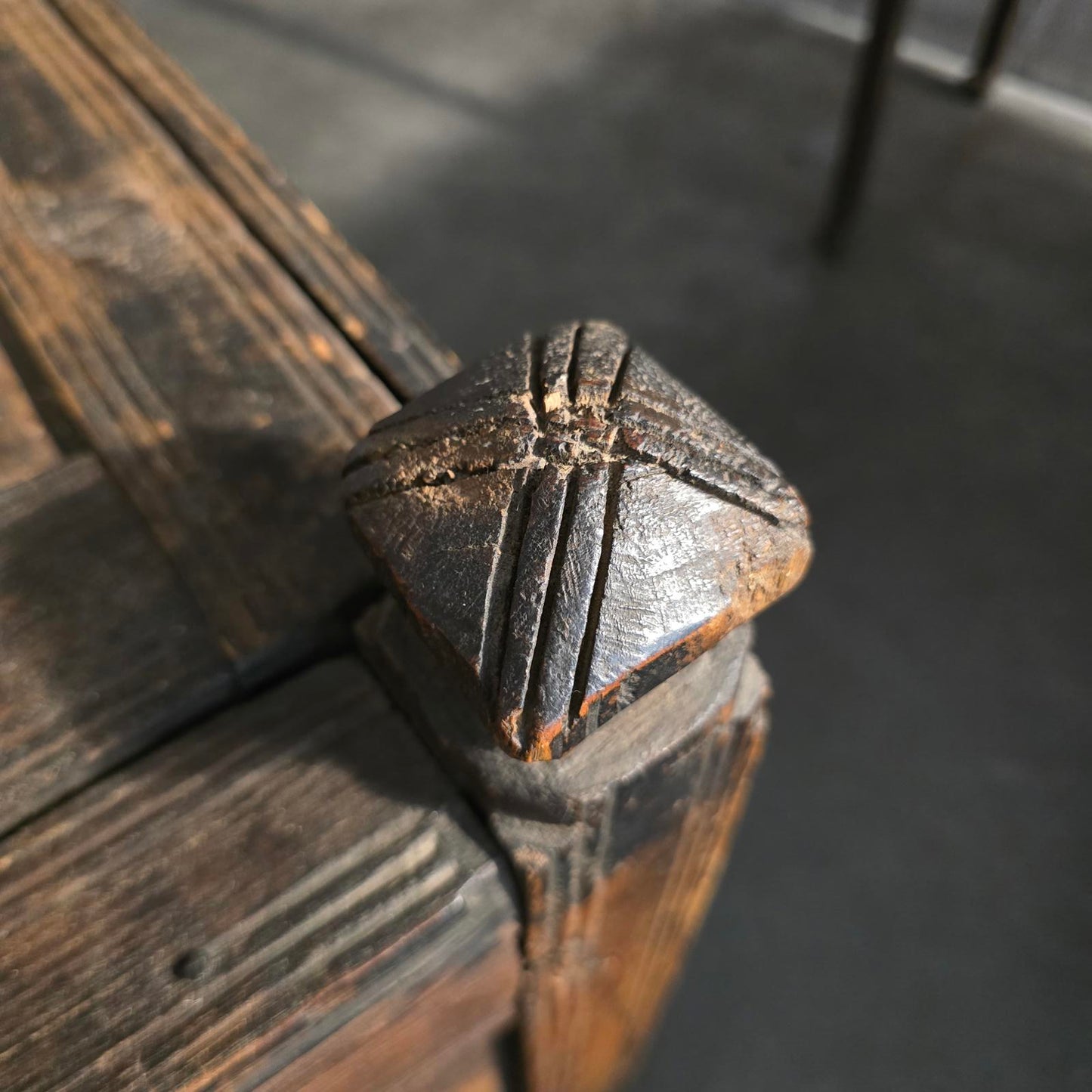 Antique Afghan Carved Wood Dowry Chest