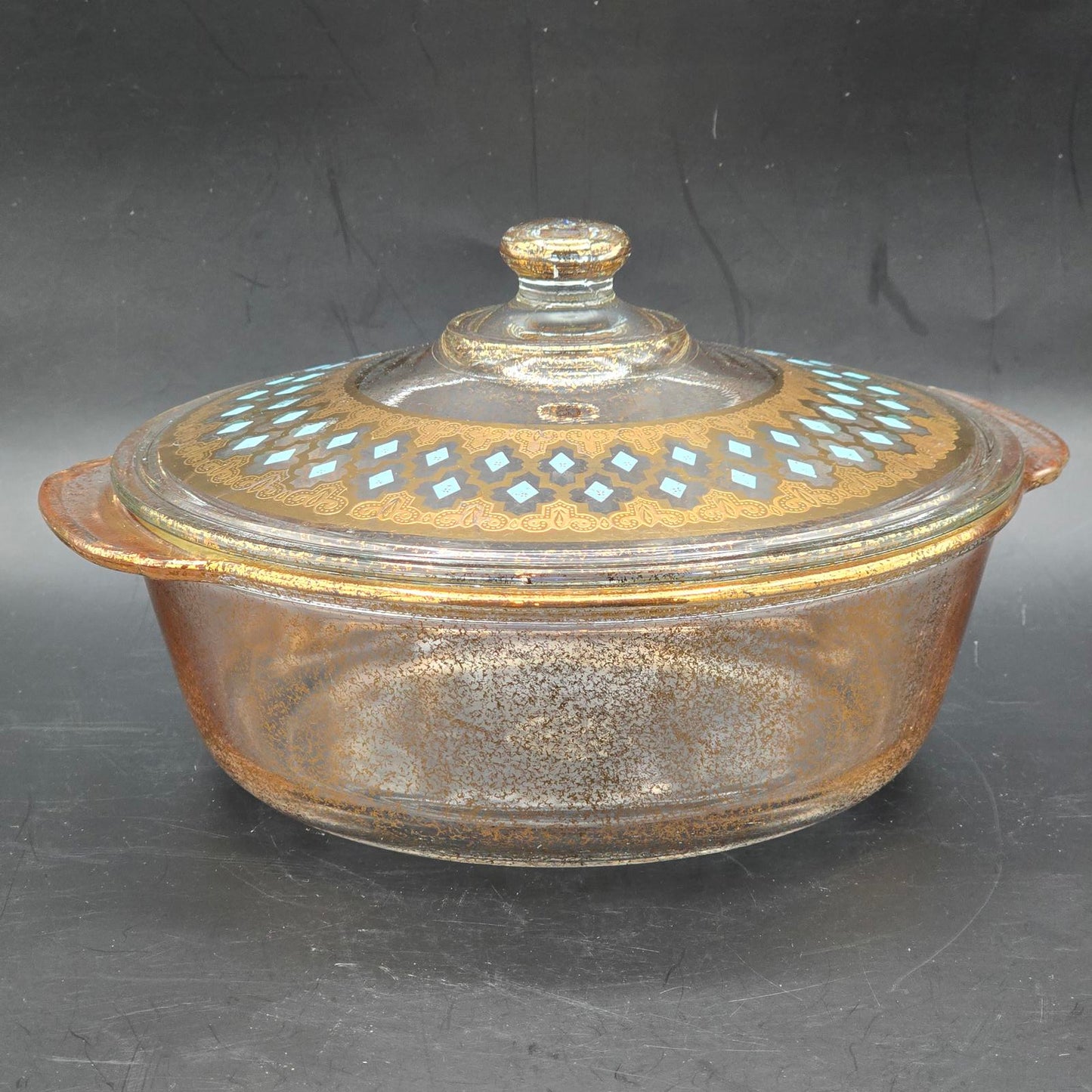 Vintage Fire King Casserole w/Lid Designed by George Briard