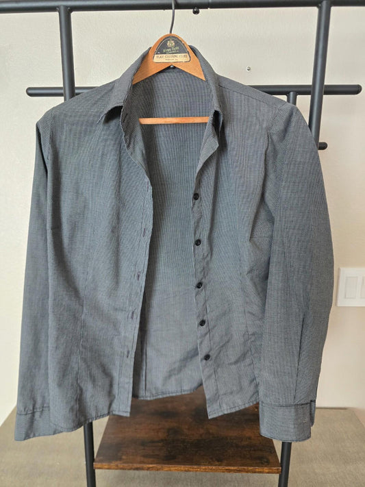 Custom-made Women's black grid shirt - Small