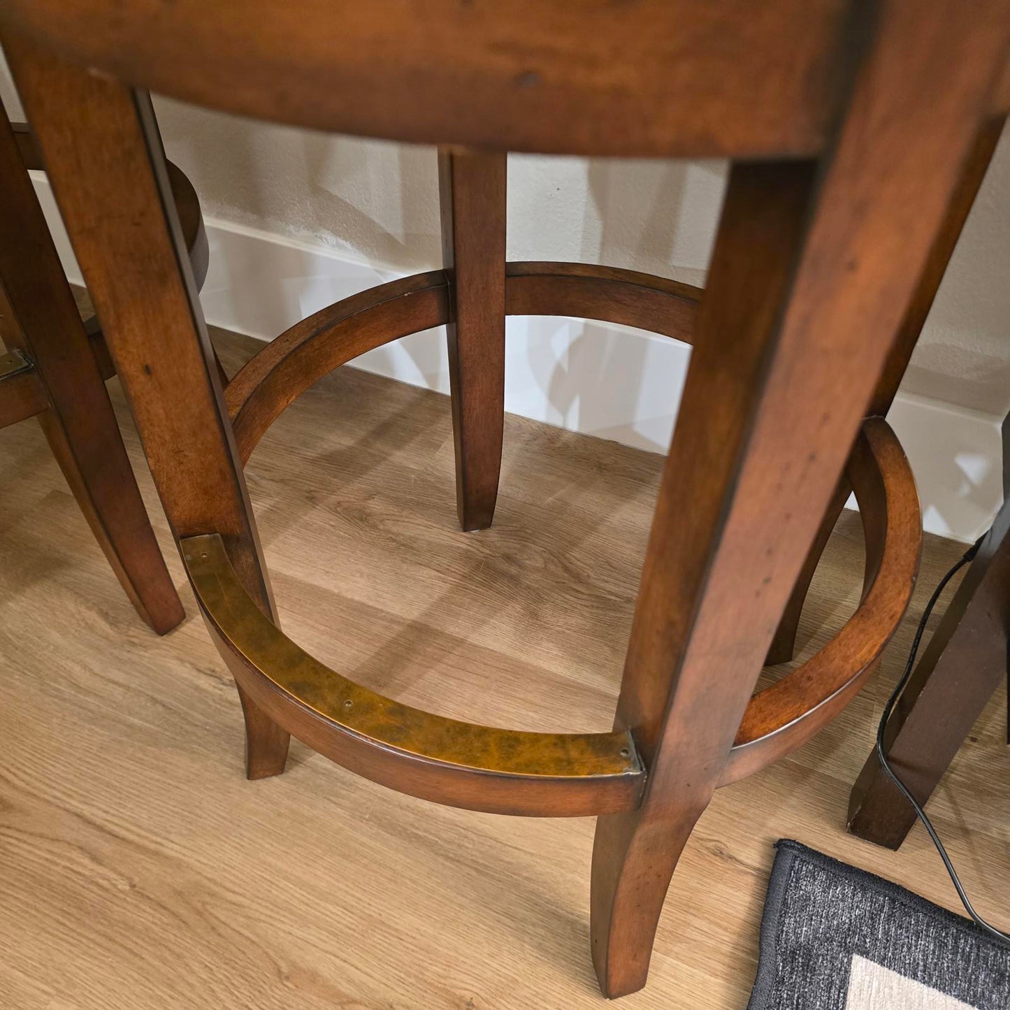 Frontgate Swivel Bar Stools with Microsuede Upholstery