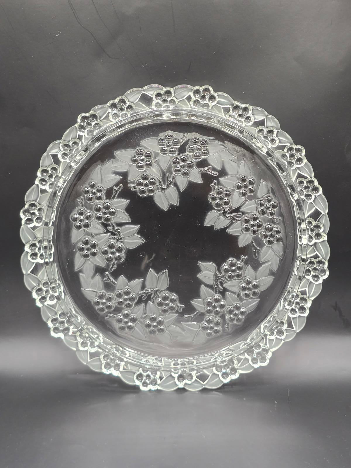 Mikasa Carmen Satiniert 13" Cake Plate Produced by Walther Glas