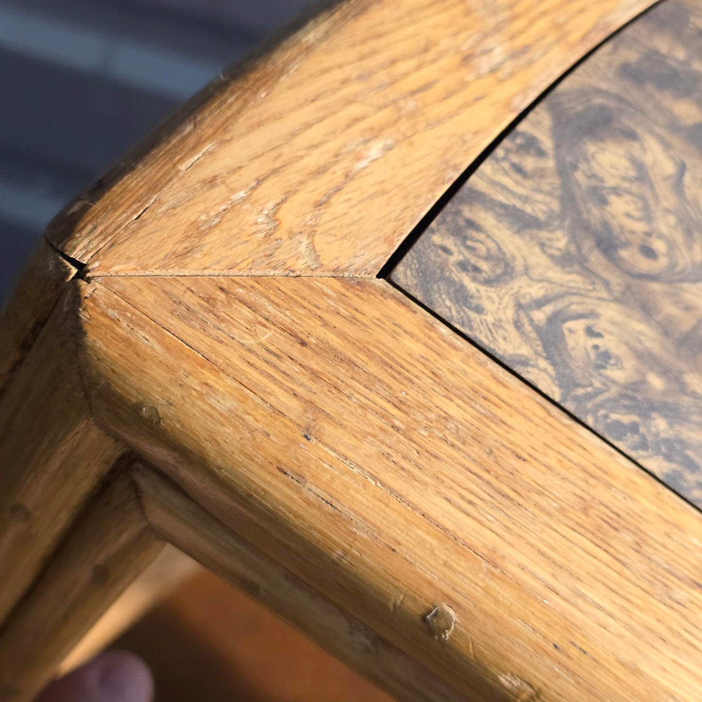 Vintage McGuire Oak Curved Side Tables/Stools