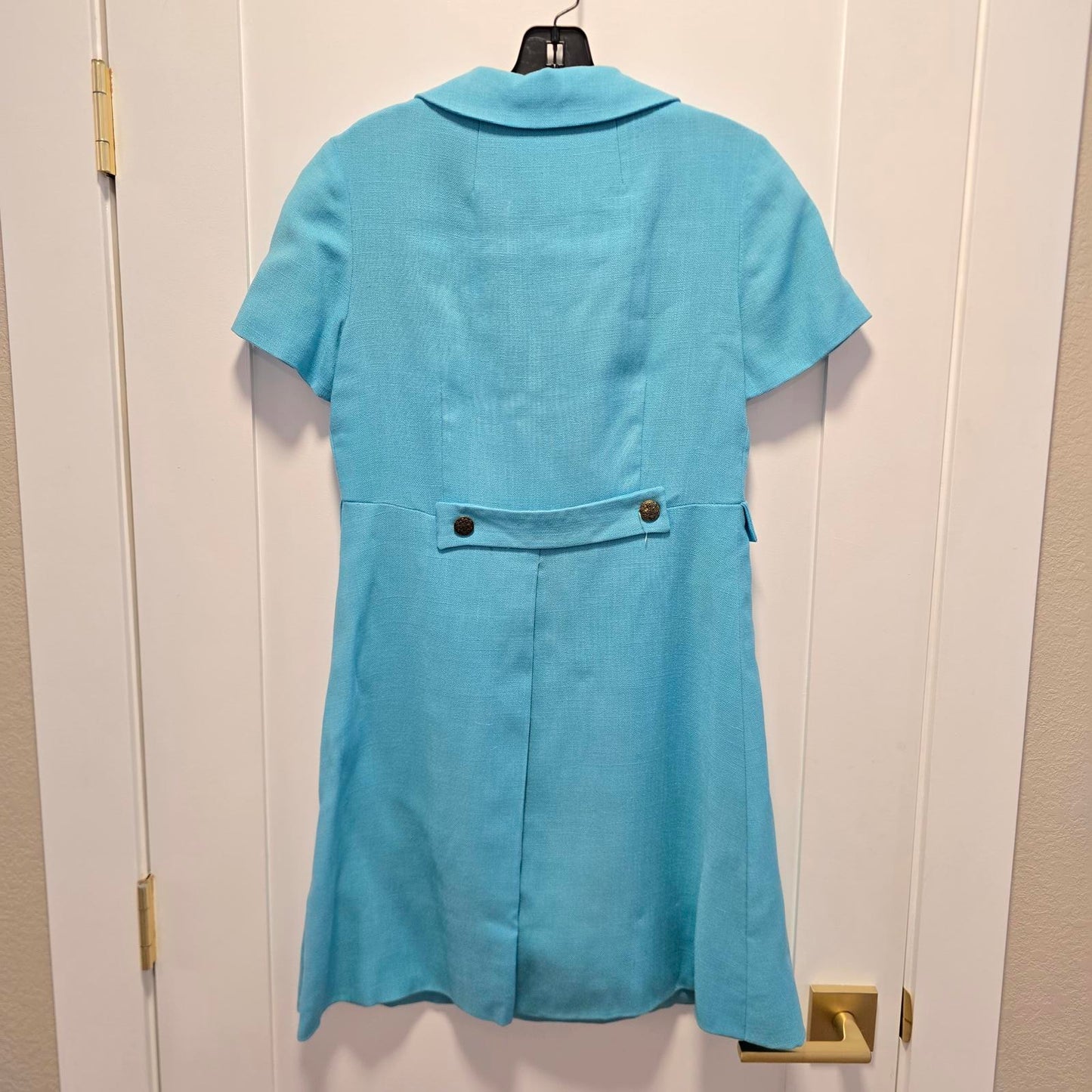 Vintage Hand-Sewn Women's Blue Dress