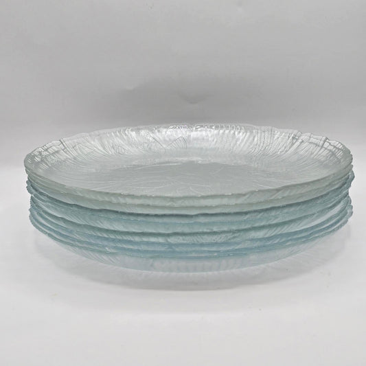 Arcoroc Canterbury Crocus Clear Glass Dinner Plates - Set of 8