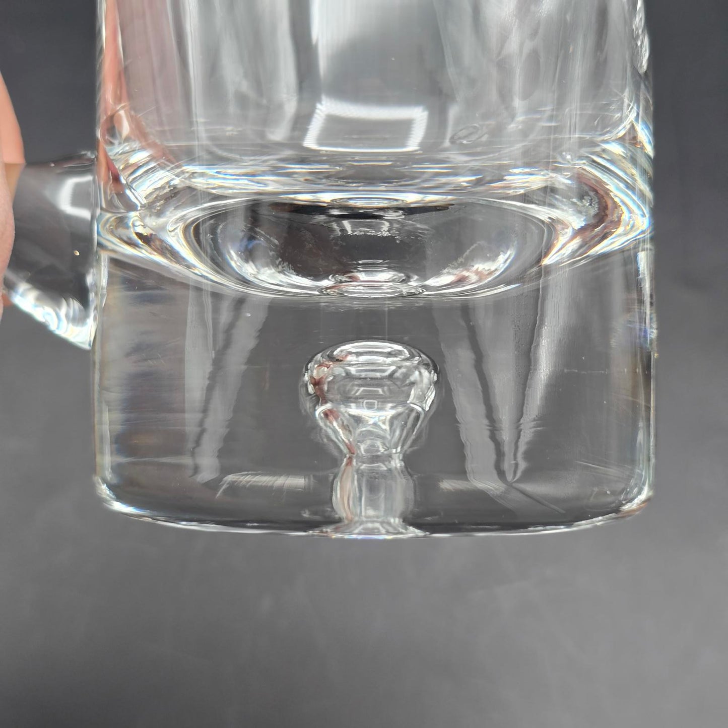 Crate and Barrel "Direction" Hand-Blown Glass Beer Mugs