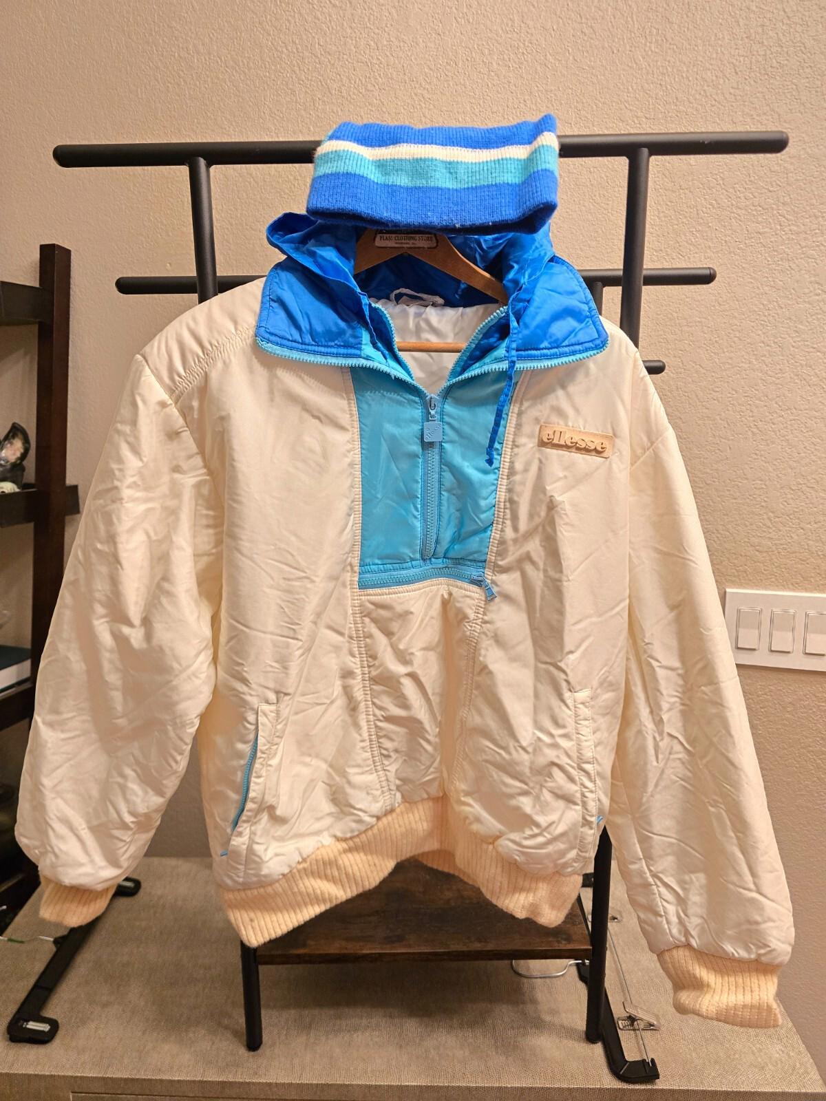 Ellesse Vintage Blue/White Designer Women's Ski Set