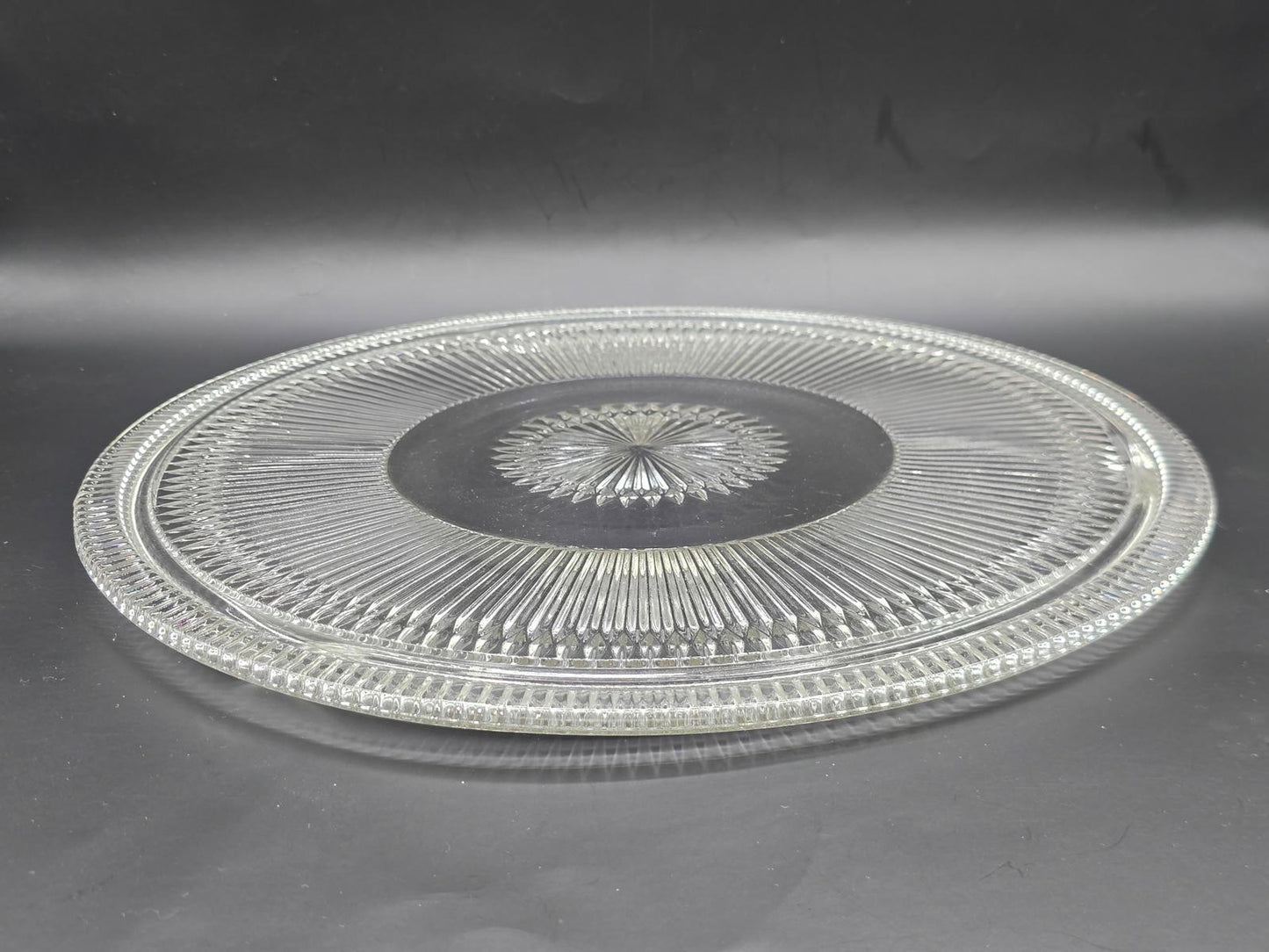 Vintage Jeanette Glass Company Anniversary 12.5" Serving Platter