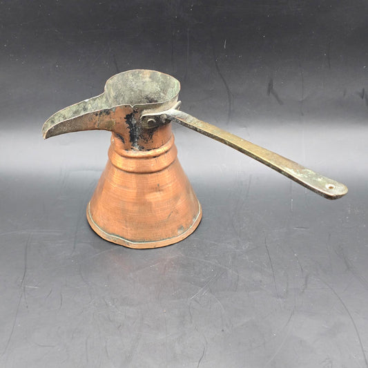 Vintage/Antique Copper Turkish Coffee Pot with Brass Handle