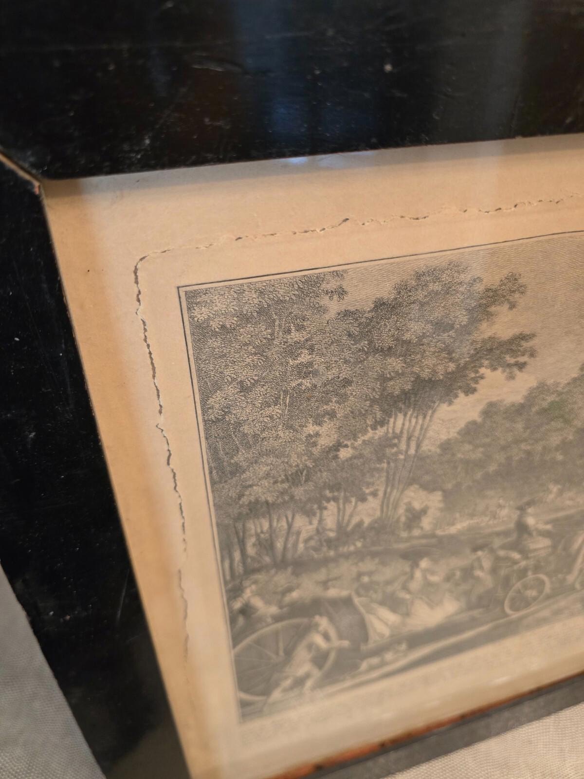 Antique Johann Elias Ridinger Engraving-"The Arrival Of The Prince At The Rendez