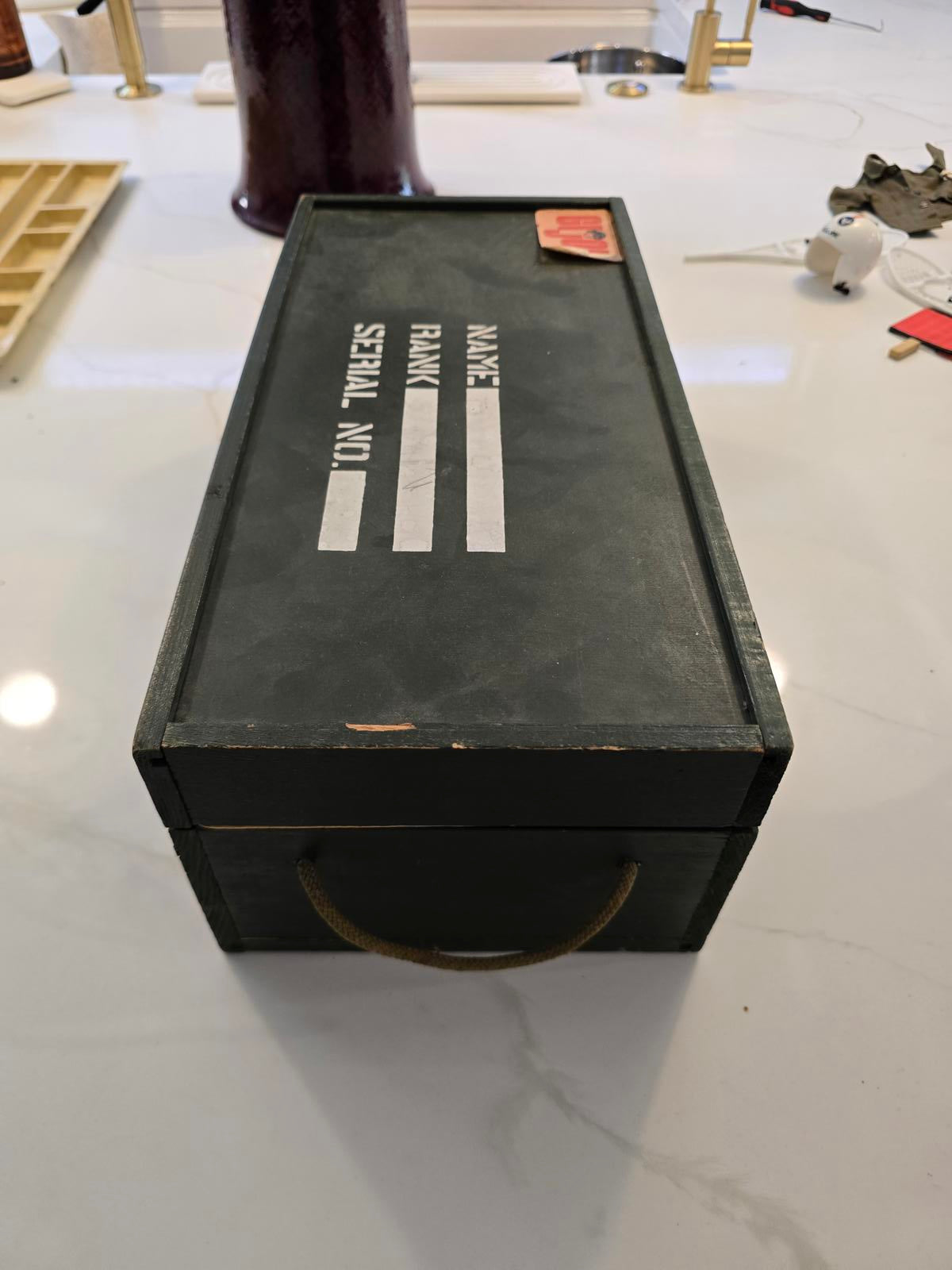 Vintage G.I. Joe Footlocker w/ Tray and Equipment Sheet