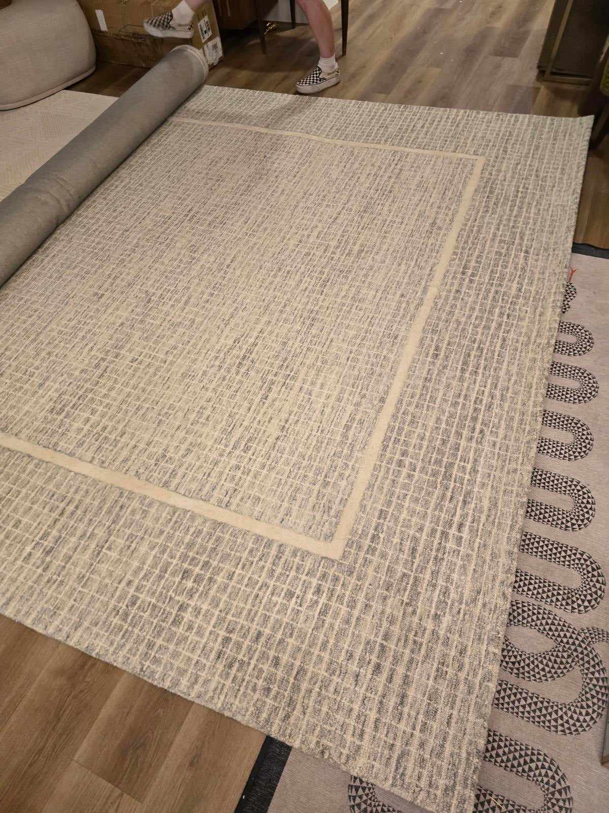 Loloi Chris Loves Julia Briggs Collection, Mist & Ivory 9'3" x 13' Wool Area Rug