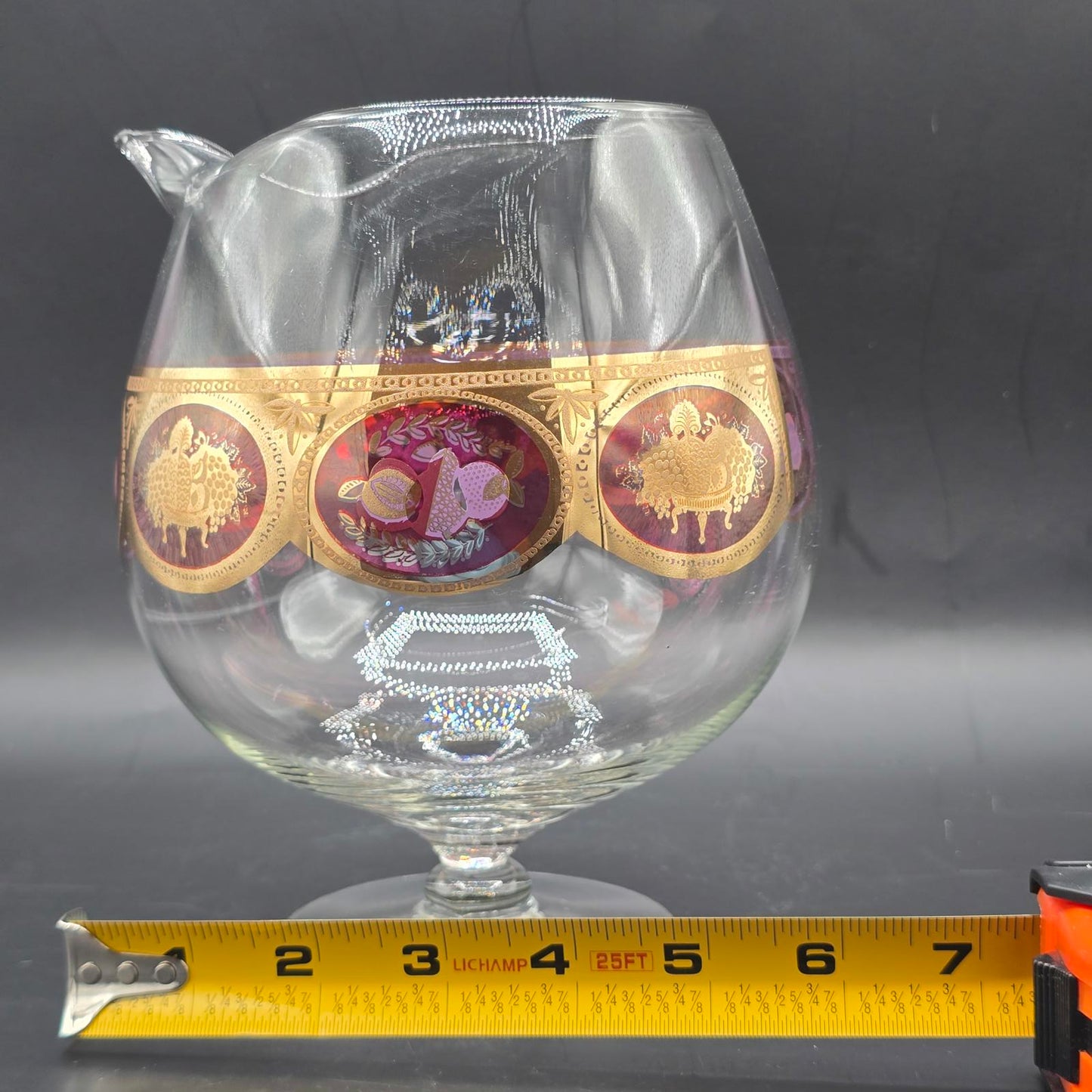 Vintage MCM Cera Bountiful Fruit Pitcher