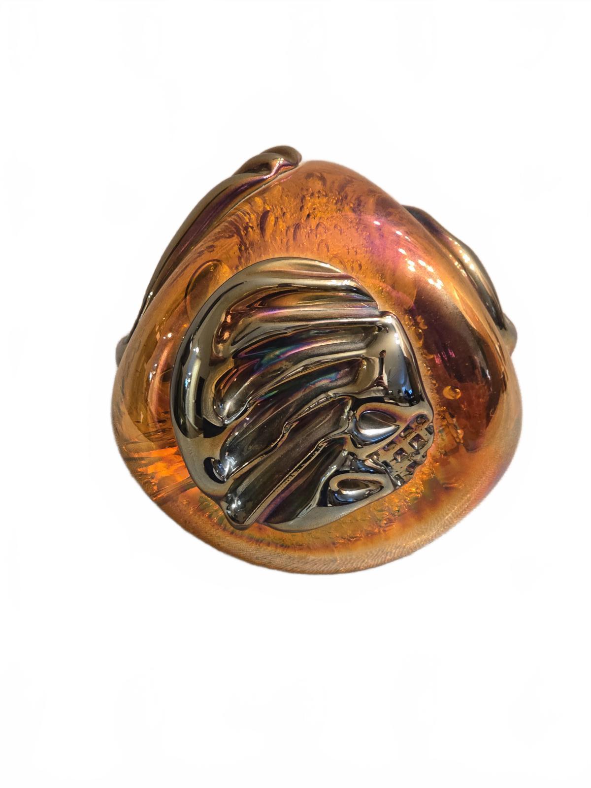 Rollin Karg Magnum Art Glass Paperweight Sculpture