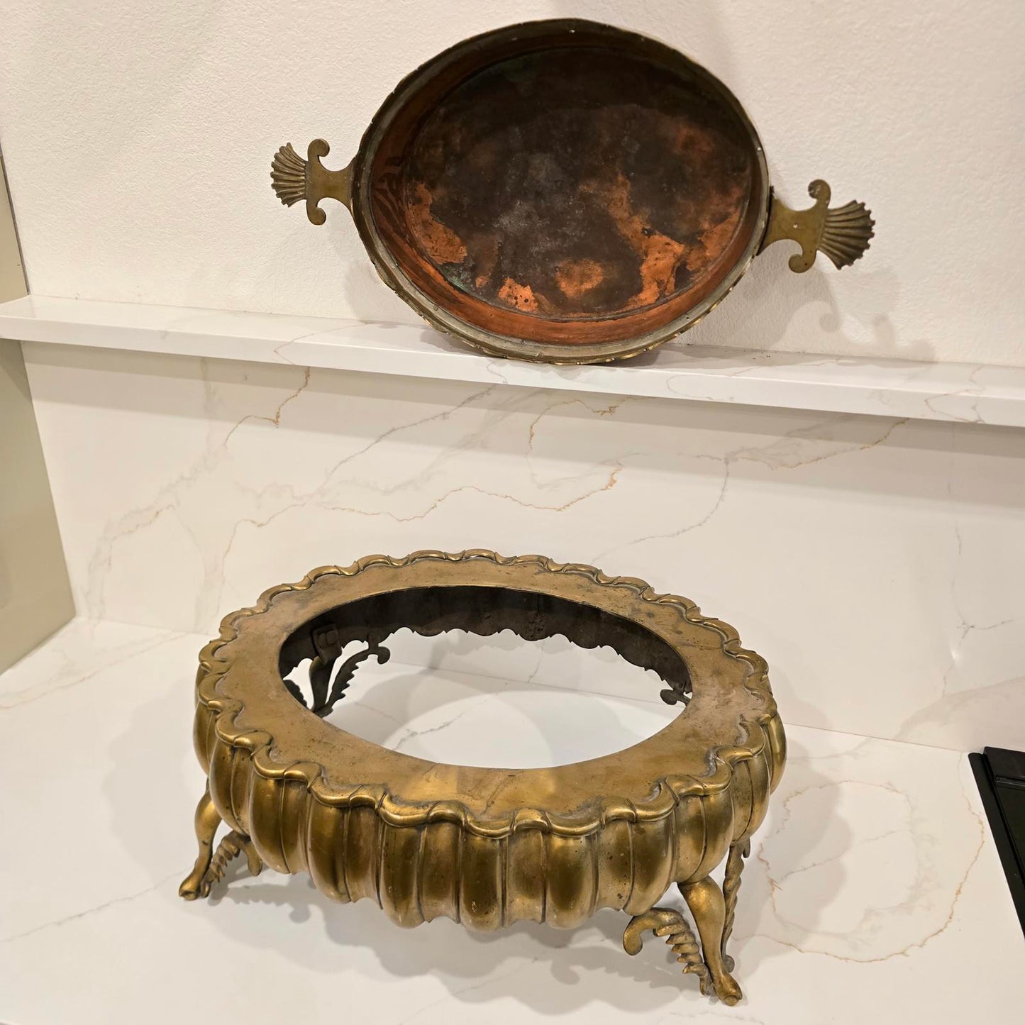 Antique 19th Century Turkish Brass and Copper Brazier