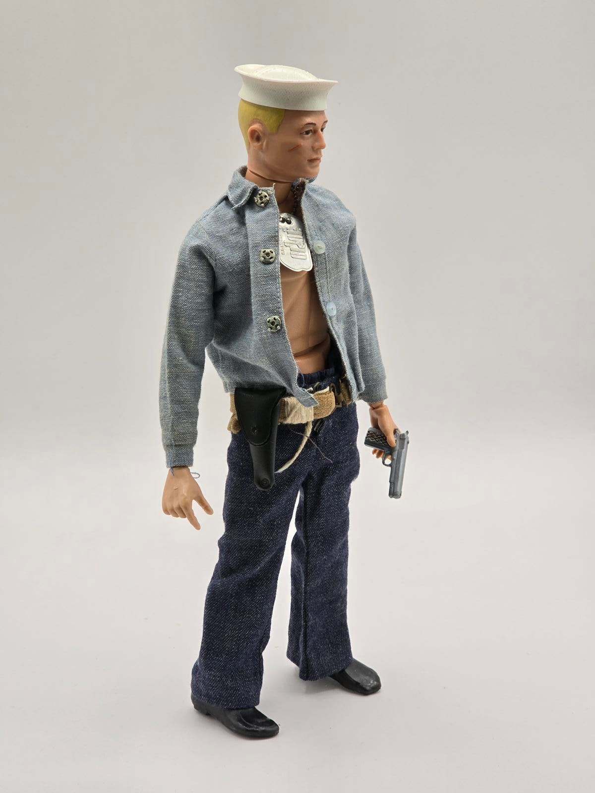 Vintage G.I. Joe 1964 Blonde Action Sailor Hasbro w/ Dog Tag
