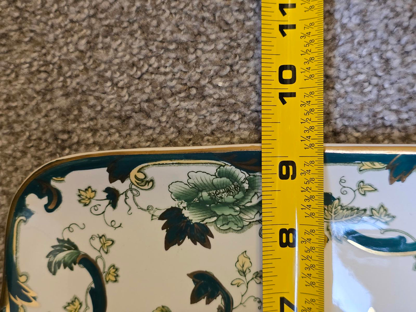 Vintage Mason's "Chartreuse" Square Serving Dish