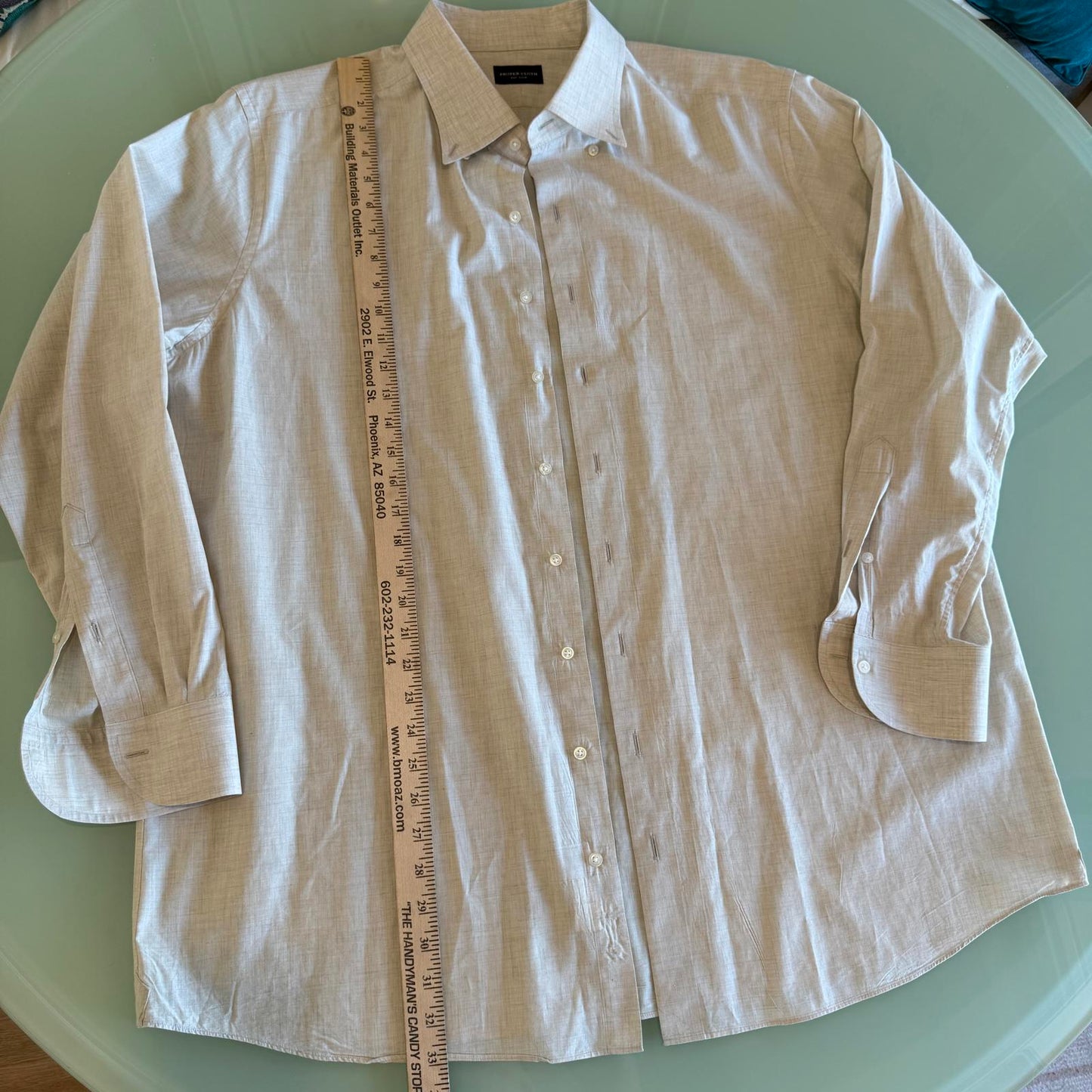Proper Cloth - Custom Made Off-White Men's Dress Shirt