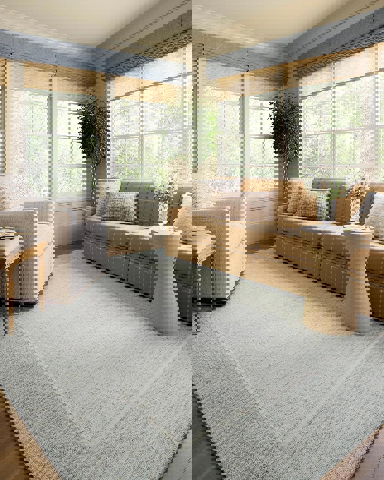 Loloi Chris Loves Julia Briggs Collection, Mist & Ivory 9'3" x 13' Wool Area Rug