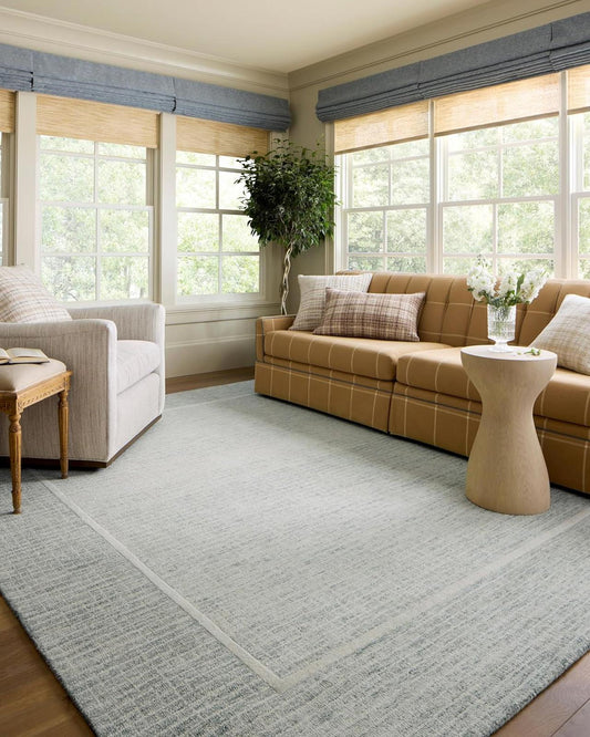 Loloi Chris Loves Julia Briggs Collection, Mist & Ivory 9'3" x 13' Wool Area Rug