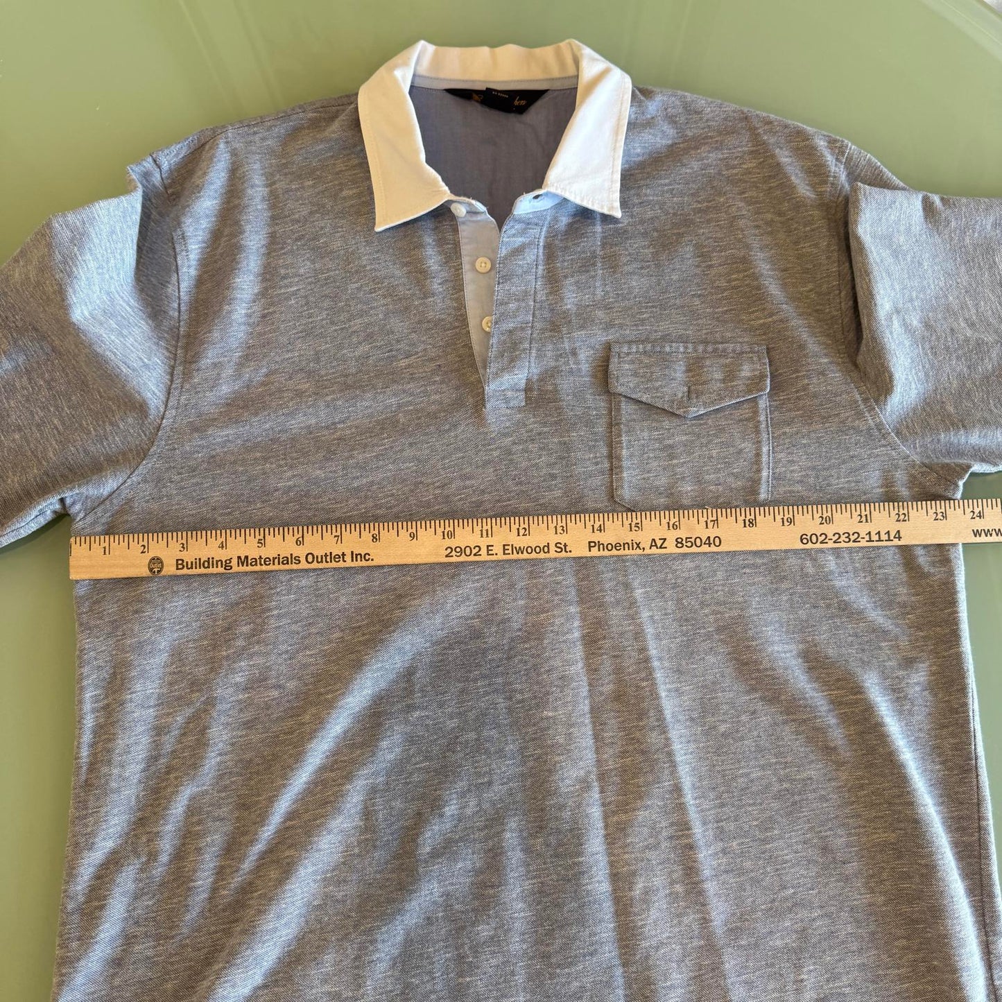 Brooks Brothers Men's Shirt Heathered Blue