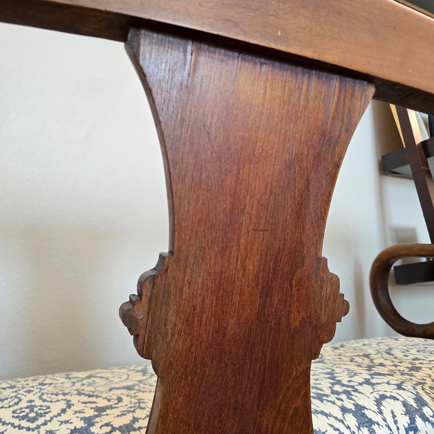 Antique English Regency Carved Walnut Settee/Bench